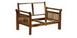 Elegante Solid Wood 2 Seater Sofa in Rustic Teak Finish