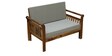 Elegante Solid Wood 2 Seater Sofa in Rustic Teak Finish