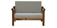 Elegante Solid Wood 2 Seater Sofa in Rustic Teak Finish