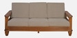 Elena Fabric 3 Seater Sofa In New Wenge Colour