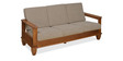 Elena Solid Wood 3 Seater Sofa in Wenge Colour