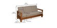 Elena Solid Wood 3 Seater Sofa in Wenge Colour