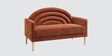 Elham 2 Seater Sofa In Dark Brown Colour
