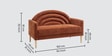 Elham 2 Seater Sofa In Dark Brown Colour