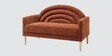 Elham 2 Seater Sofa In Dark Brown Colour
