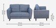 Elina Fabric 2 Seater Sofa In Blue Colour