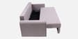 Elina Velvet Fabric Sofa Cum Bed in Beige Colour With Storage