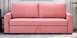 Elina Velvet Fabric Sofa Cum Bed in Blush Pink Colour With Storage