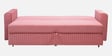 Elina Velvet Fabric Sofa Cum Bed in Blush Pink Colour With Storage