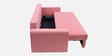 Elina Velvet Fabric Sofa Cum Bed in Blush Pink Colour With Storage