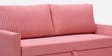 Elina Velvet Fabric Sofa Cum Bed in Blush Pink Colour With Storage