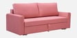 Elina Velvet Fabric Sofa Cum Bed in Blush Pink Colour With Storage