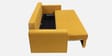 Elina Velvet Fabric Sofa Cum Bed in Mustard Yellow Colour With Storage