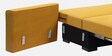 Elina Velvet Fabric Sofa Cum Bed in Mustard Yellow Colour With Storage