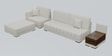 Elite  Vevet RHS Sectional  Sofa in Ivory Colour