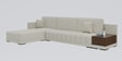 Elite  Vevet RHS Sectional  Sofa in Ivory Colour