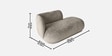 Elite Elegance Suede 2 Seater Sofa In Grey Colour