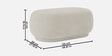 Elite Elegance Suede Ottoman Bench In Cream Colour