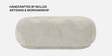 Elite Elegance Suede Ottoman Bench In Cream Colour