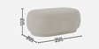 Elite Elegance Suede Ottoman Bench In Grey Colour