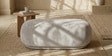 Elite Elegance Suede Ottoman Bench In Grey Colour