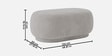 Elite Elegance Velvet Fabric Ottoman Bench In Grey Colour