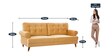 Elixir Three Seater Sofa in Mustard Colour