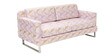 Madrid 3 Seater Velvet  Sofa In Abstract Print 