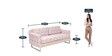 Madrid 3 Seater Velvet  Sofa In Abstract Print 
