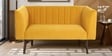 Ellory Velvet 2 Seater Sofa In Mustard Yellow Color