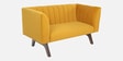 Ellory Velvet 2 Seater Sofa In Mustard Yellow Color