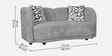 Elowen Fabric 2 Seater Sofa Set In Grey Colour
