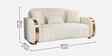 Elowen Fabric 3 Seater Sofa Set In Beige And Gold Colour