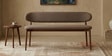 Corka Boucle Fabric Settee In Dark Brown Colour