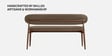 Corka Boucle Fabric Settee In Dark Brown Colour