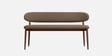 Corka Boucle Fabric Settee In Dark Brown Colour