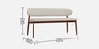 Rougeon Velvet Settee In Beige Colour