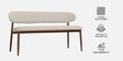 Rougeon Velvet Settee In Beige Colour