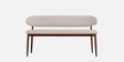 Rougeon Velvet Settee In Beige Colour
