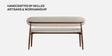 Rougeon Velvet Settee In Beige Colour