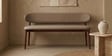 Heritage Boucle Fabric Settee In Brown Colour Heritage Boucle Fabric Settee In Brown Colour