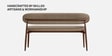 Heritage Boucle Fabric Settee In Brown Colour Heritage Boucle Fabric Settee In Brown Colour