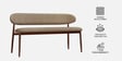 Heritage Boucle Fabric Settee In Brown Colour Heritage Boucle Fabric Settee In Brown Colour