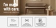 Heritage Boucle Fabric Settee In Brown Colour Heritage Boucle Fabric Settee In Brown Colour
