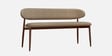 Heritage Boucle Fabric Settee In Brown Colour Heritage Boucle Fabric Settee In Brown Colour
