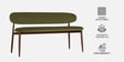 Corka Boucle Fabric Settee In Moss Green Colour