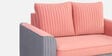 Elysia Water Repellant Velvet 2 Seater Sofa In Blush Pink And Fossil Grey Color