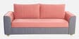 Elysia Water Repellant Velvet 3 Seater Sofa In Blush Pink And Fossil Grey Color