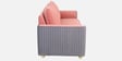 Elysia Water Repellant Velvet 3 Seater Sofa In Blush Pink And Fossil Grey Color