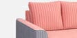 Elysia Water Repellant Velvet 3 Seater Sofa In Blush Pink And Fossil Grey Color